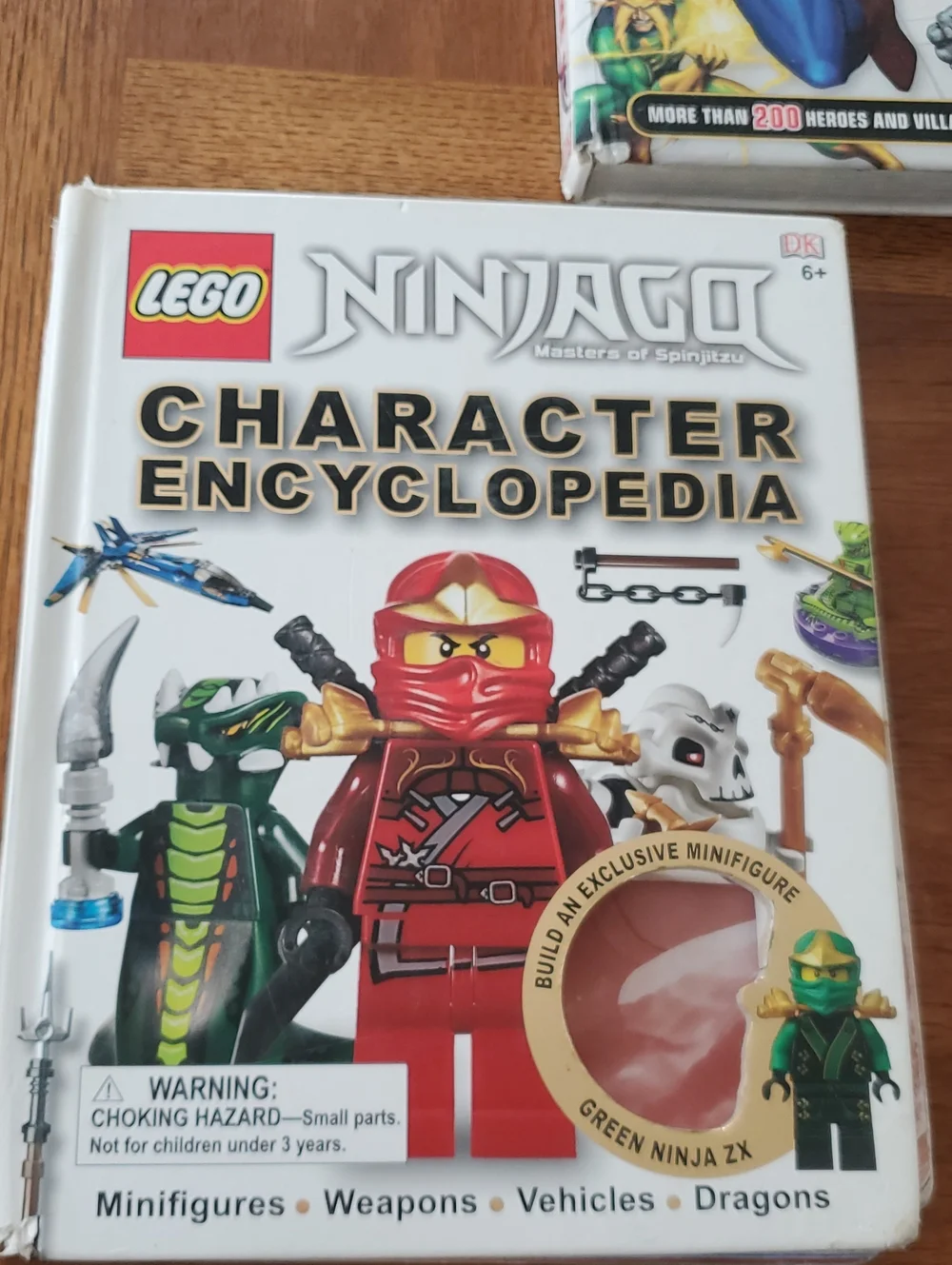 3 LEGO Ninjago Character Encyclopedia & Spiderman Books - White and Red Cover